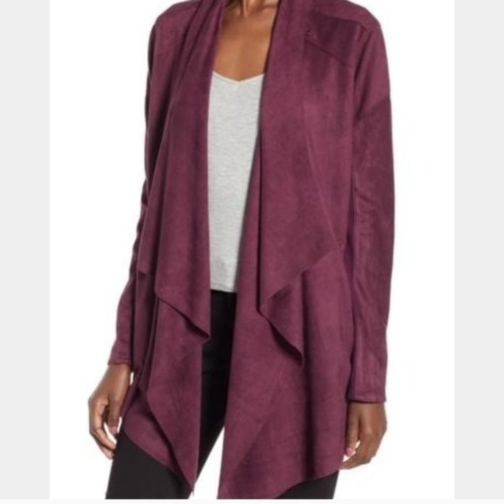Suede Drape Jacket Cardigan